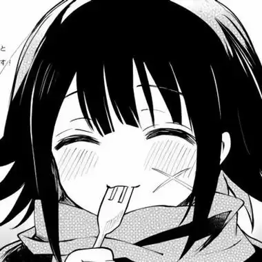 黑白手绘漫画女头