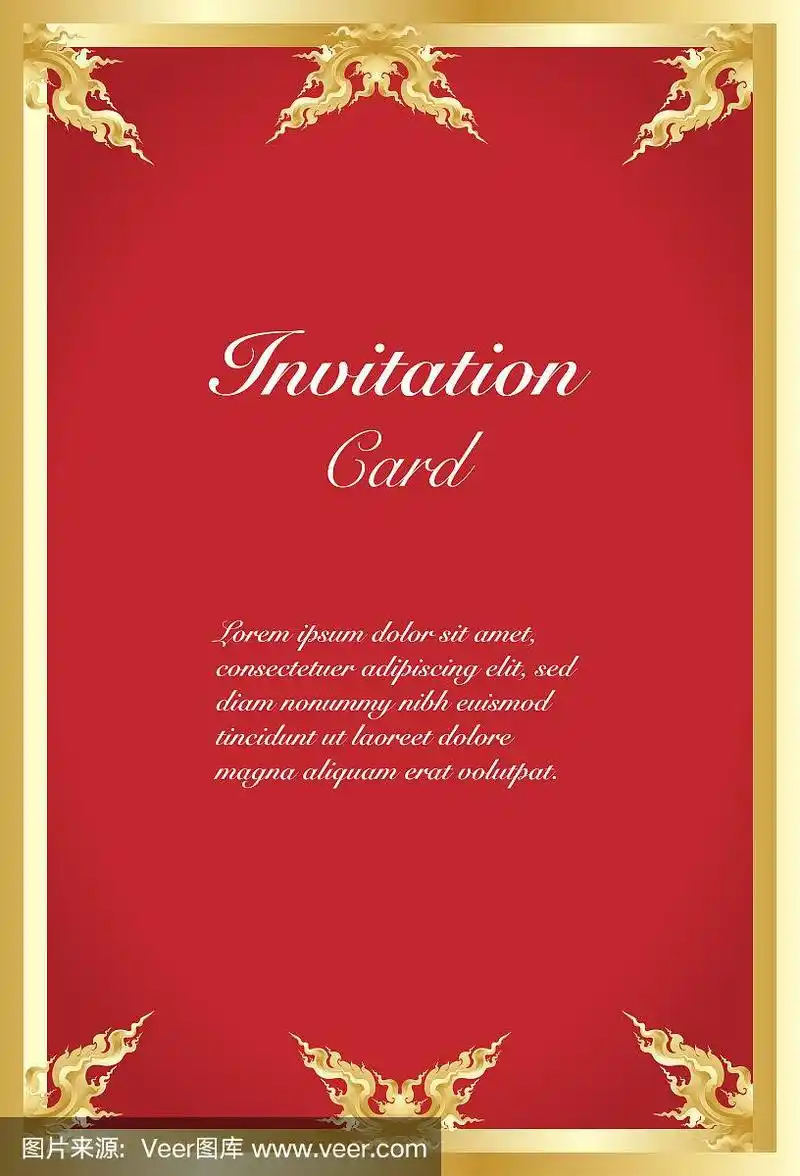 vector of invitation card template, background and frame border.