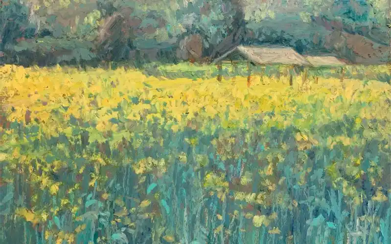 油画棒【油菜花田】