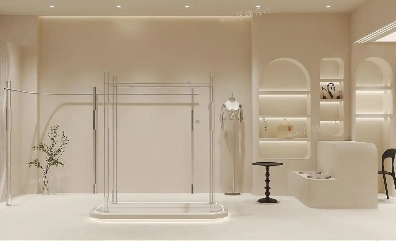 30平服装店装修|意式极简     设计需求:简单但不单调 设计面积:30平