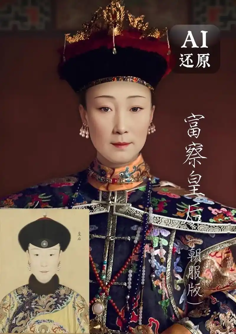ai还原中国古人 | 富察皇后(朝服版)孝贤纯皇后(1712 - 抖音