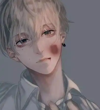 脸上有伤痕的男生头像