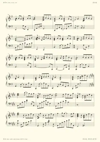 钢琴谱 - 青石巷