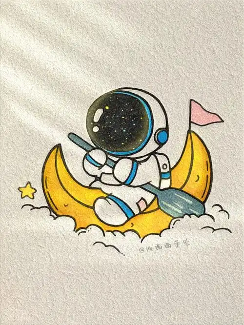 简笔画宇航员