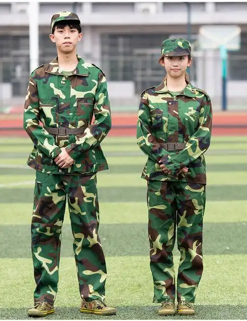 kang ke·&大学生高中生军训服军训服装套装短袖恤学生迷彩服套装