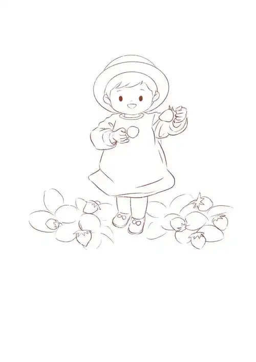 请你吃草莓啊q版宝宝