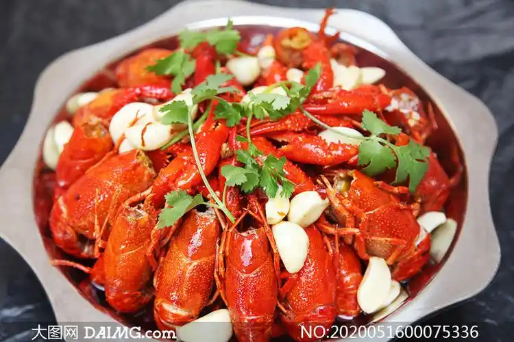 油焖小龙虾美食菜品摄影图片