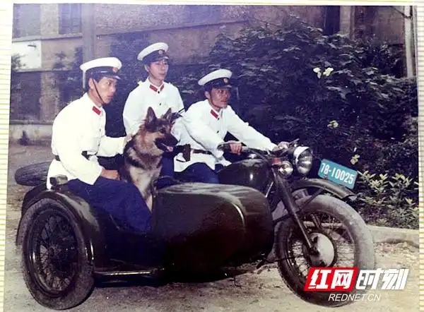(此图片来源湘潭市档案馆)聂瑛和丈夫谢勇为穿八三式警服合影.