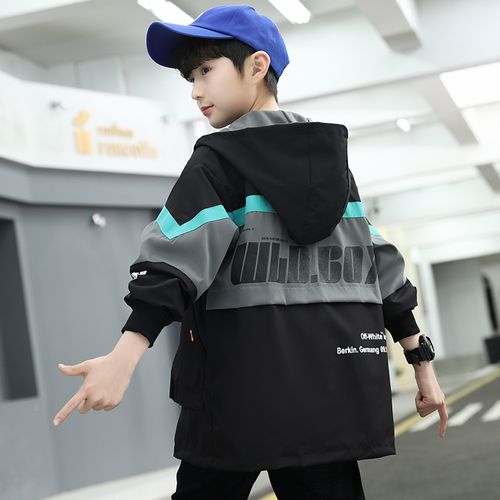 大童春秋装风衣外套兄弟11十二13岁学生男孩上学衣服酷帅12一15岁