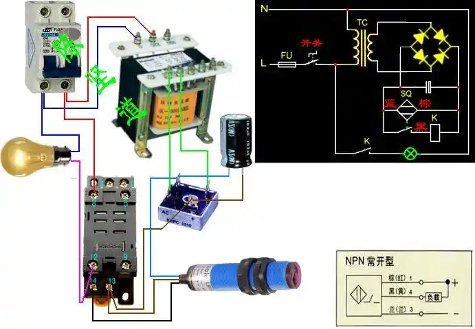 光电开关的内部接线图_接线图分享