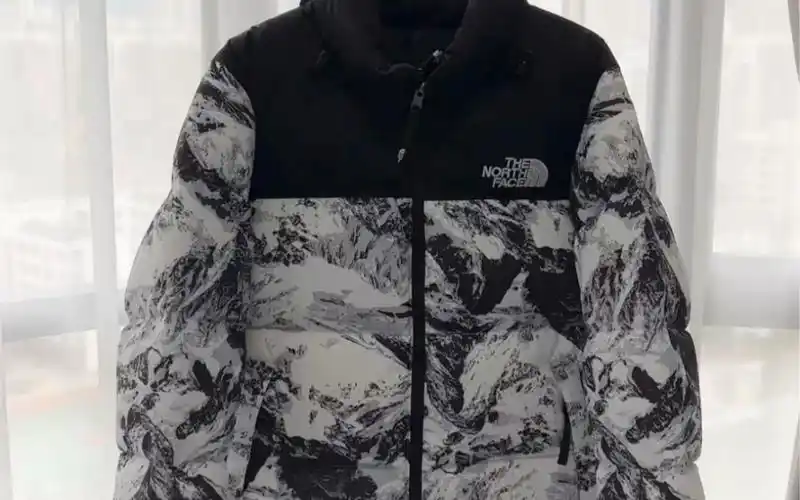 视频实拍北面1996羽绒服(雪山)