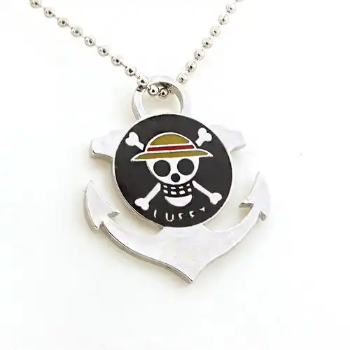 日本动漫周边饰品 one piece海贼王船锚标志合金项链 外贸项饰