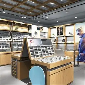眼镜店展柜货柜货架展示架图片