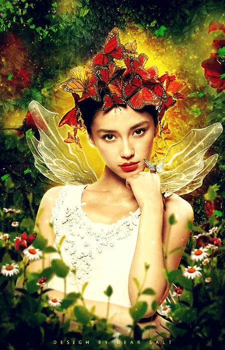 ps教程:photoshop打造绚丽春季人像海报