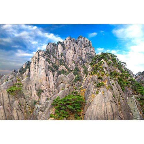 招财有山无水靠山图高山大山画风水墙贴贴纸画办公室客厅背景装饰