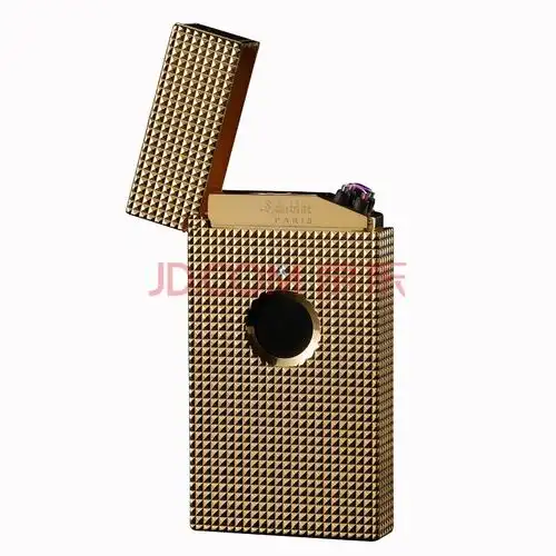 法国都柏特朗声打火机指纹电弧高档防风充电打火机纯铜钢音清脆男士