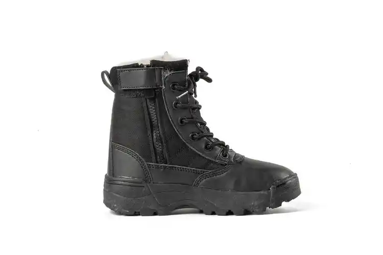 秋冬季长筒作战靴男超轻军靴男作战训练靴的种兵战术靴陆战靴-报价