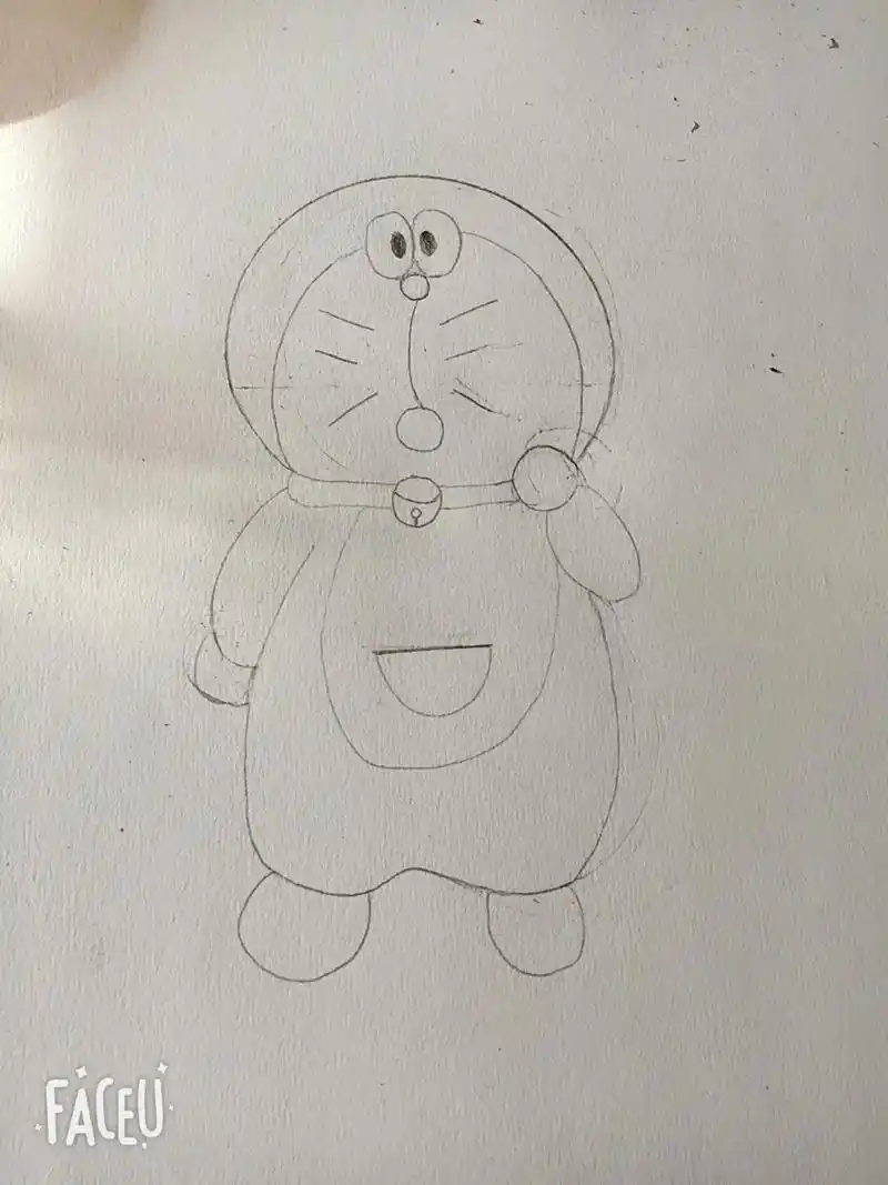 绘画#手绘 哆啦a梦来咯~ - 抖音