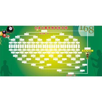 子木雅居32人数比赛双败制晋级表排名榜桌球室台球厅俱乐部斯诺克海报