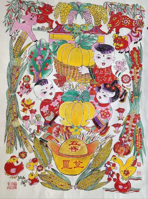 序号:5.作品名称:五谷丰登.尺寸:80cmx60cm.作品:李志君.