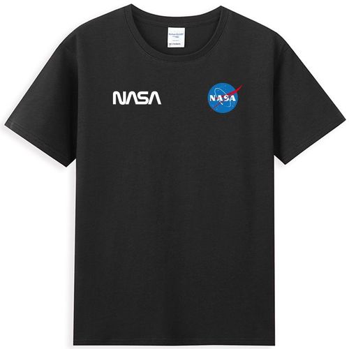 新品nasa t恤银河系航空航天太空星空logo标志科技男女短袖纯棉