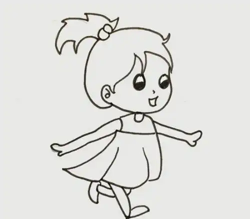 全身彩色小女孩简笔画怎么画 漂亮可爱小女孩简笔画步骤教学