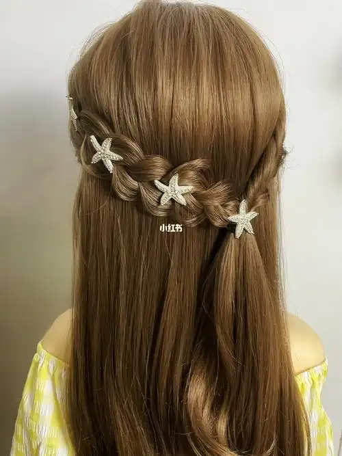 披肩发这样扎好看