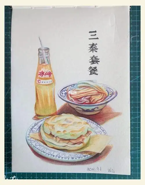 圆珠笔  #画画的日常  #画画  #西安美食  #手绘西安  #原创手绘