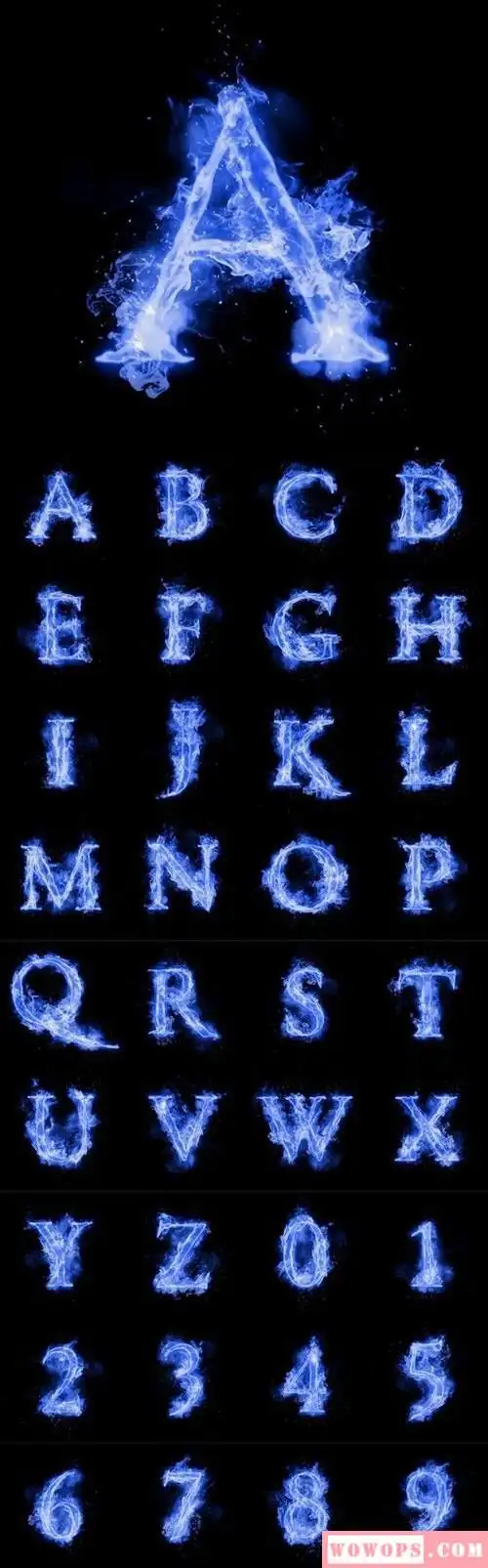 关键字:炫彩蓝色火焰字母数字高清jpg图片下载火焰字26个字母