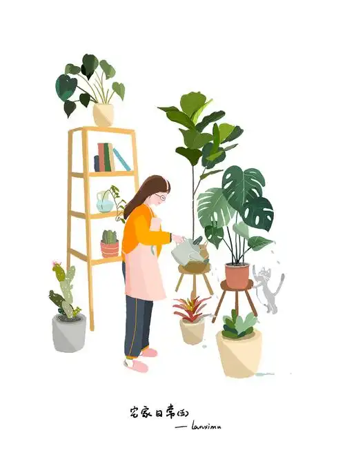 宅家日常生活|插画|商业插画|蓝析木_原创作品-站酷zcool