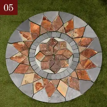 花园地砖文化石户外盘别墅庭院室外拼花防滑仿古田园花砖定制品5号小