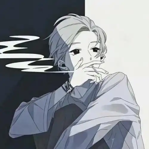 qq男生头像霸气冷酷抽着烟 - 男生头像图片- 不二励志语录