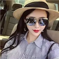 个性戴墨镜美女头像
