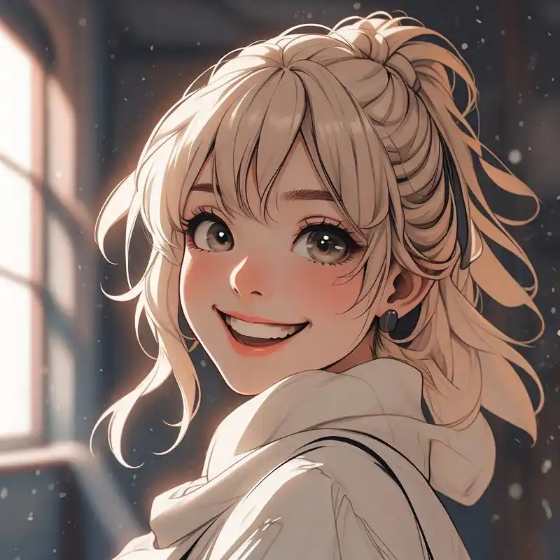 动漫风女生头像94治愈系笑容