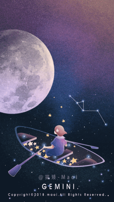 gif动态图 治愈 宇宙 星球 天空 梦幻男生 女神 蓝色系 动图壁纸转载