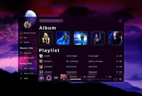 临摹音乐主页(自由配色)