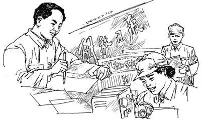 红军打仗简笔画单人