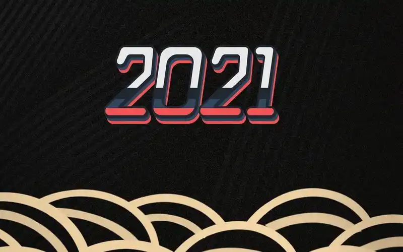 2021创意暗色系艺术字背景图