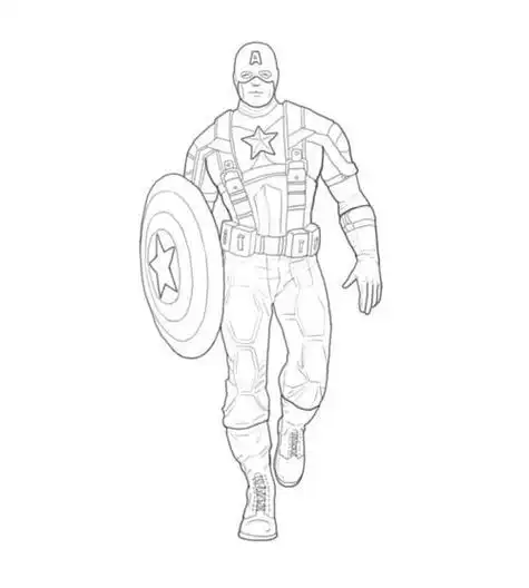 英雄联盟美国队长简笔画