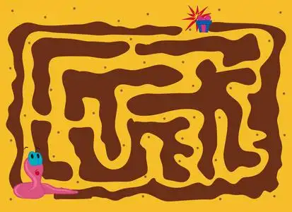 蠕虫迷宫卡通照片