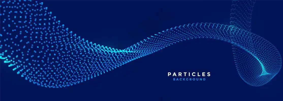 科技蓝色粒子流动横幅banner发光