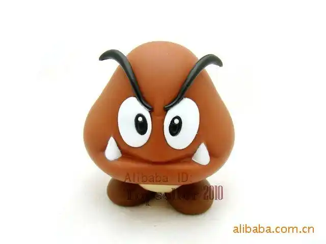 super mario超级玛丽马里奥毒蘑菇板栗塑胶手办摆件公仔玩具ms610