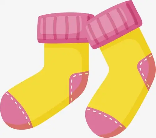 婴儿袜子卡通袜子矢量图下载