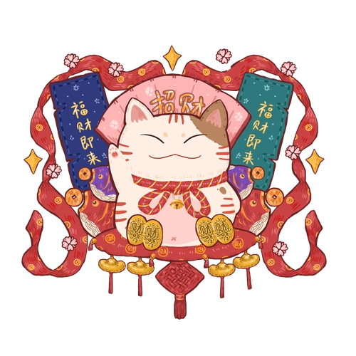 【可达鸭动态效果的招财猫】微信红包封面 - 米画师