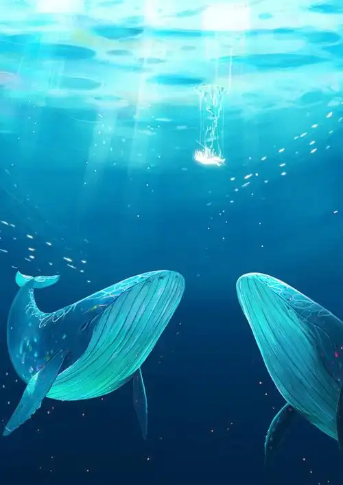 插画风景人物森系手绘水彩涂鸦星空唯美意境背景二次元深海