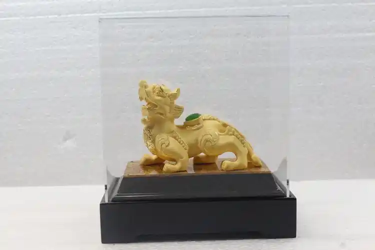 绒沙金工艺品摆件商务礼品招财树图片_12