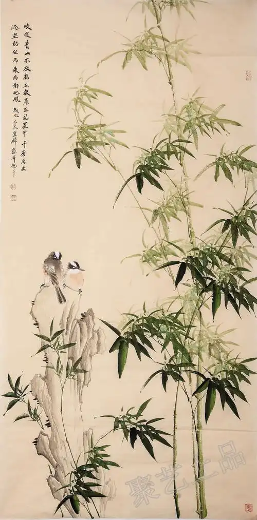 欣赏许宜锦国画竹子画,领悟国画艺术的韵味之美 - 哔哩哔哩