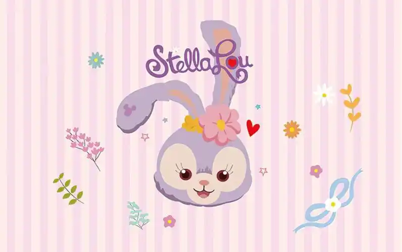 件套儿童纯棉女孩全棉床上床品迪士尼卡通被套紫色兔子 粉色星黛露ht