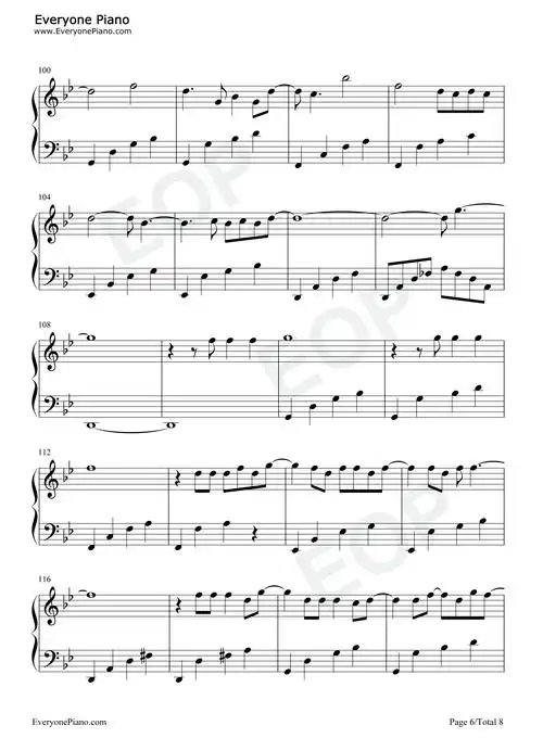 作为怪物五线谱预览6