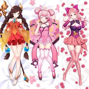 动漫游戏周边王者荣耀 孙尚香 大乔 小乔等身抱枕抱枕套来图定制